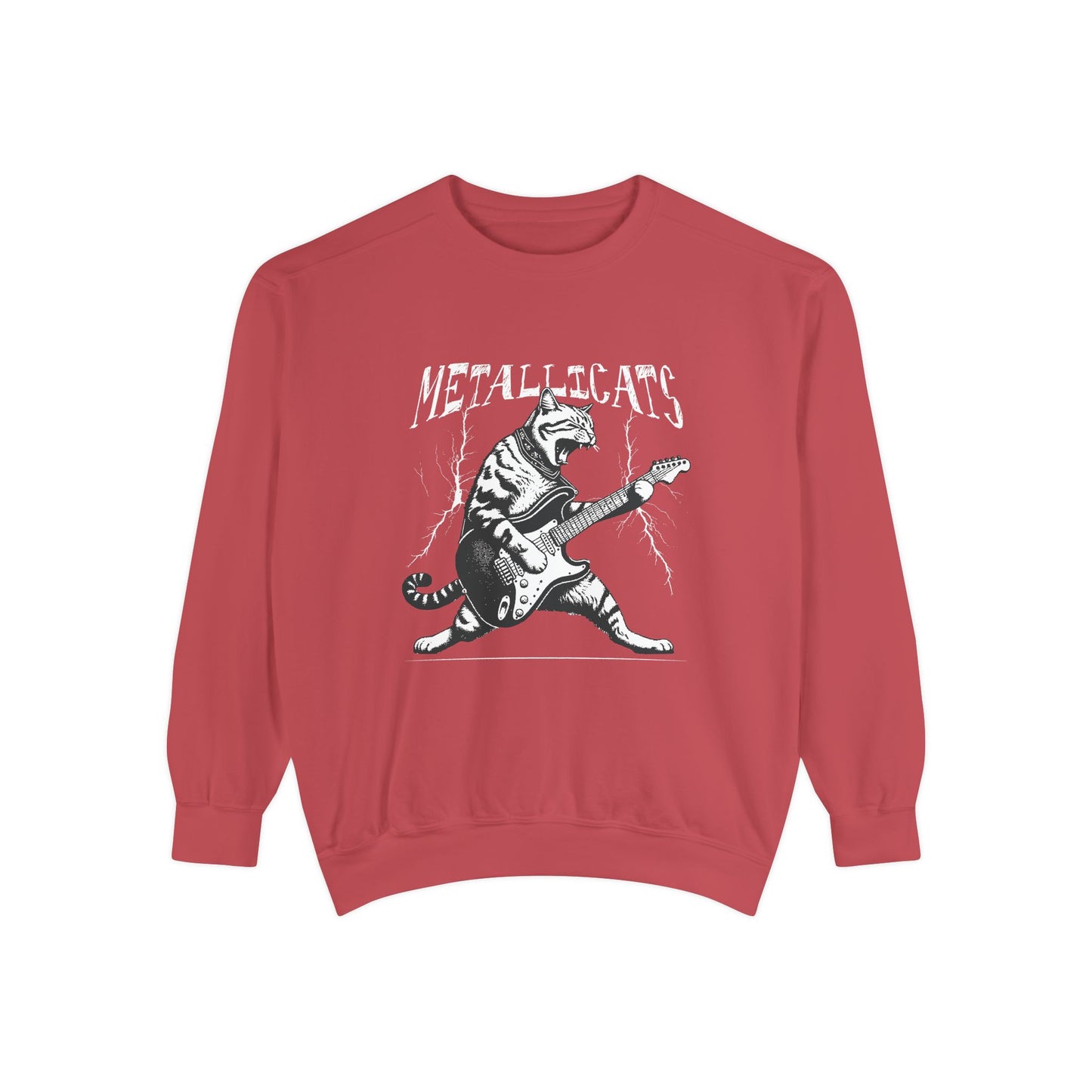 Cat Lover Metallicat Sweatshirt | Rock Cat Sweatshirt |  Music Lover Gift | Unisex Sweater