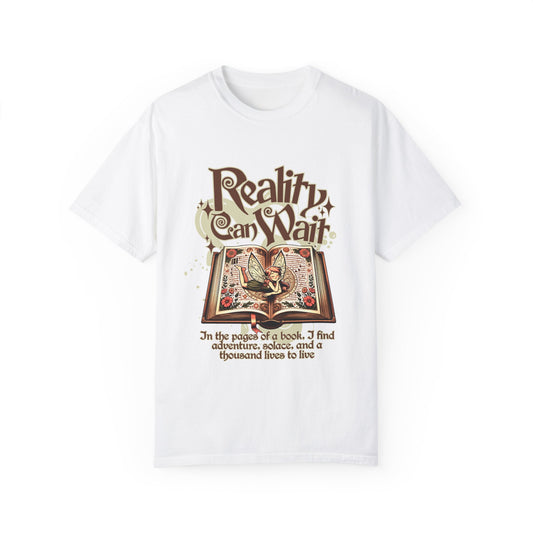 Reality Can Wait Book Lover T-Shirt | Unisex | Reader Gift | Soft Cotton Tee | Bookworm Gift | Book Lovers Gift | Reader Tee