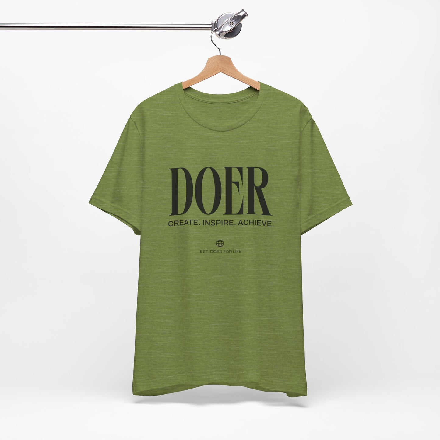 Doer Motivational T-Shirt | Create Inspire Achieve | Unisex Jersey Tee, Motivational Quote Tee | Gift for her | Gift for him | Inspirational