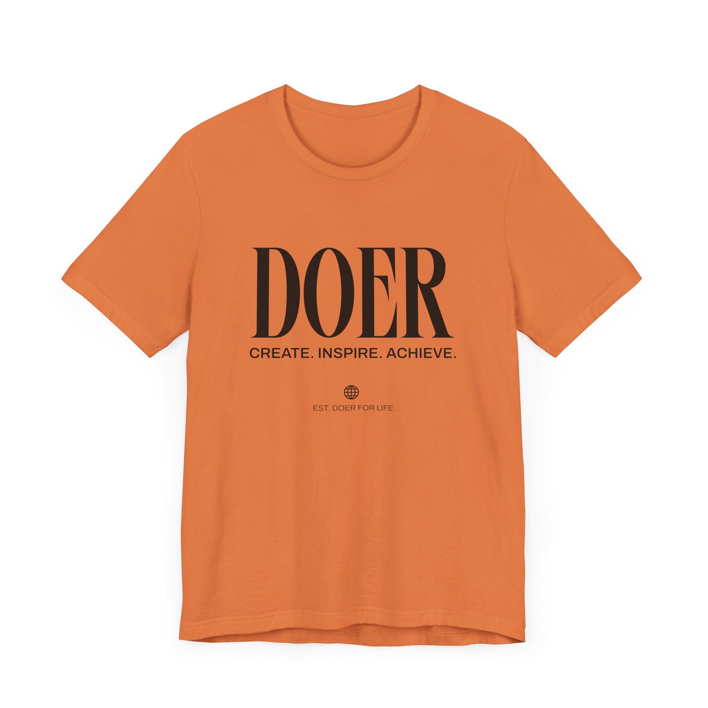 Doer Motivational T-Shirt | Create Inspire Achieve | Unisex Jersey Tee, Motivational Quote Tee | Gift for her | Gift for him | Inspirational