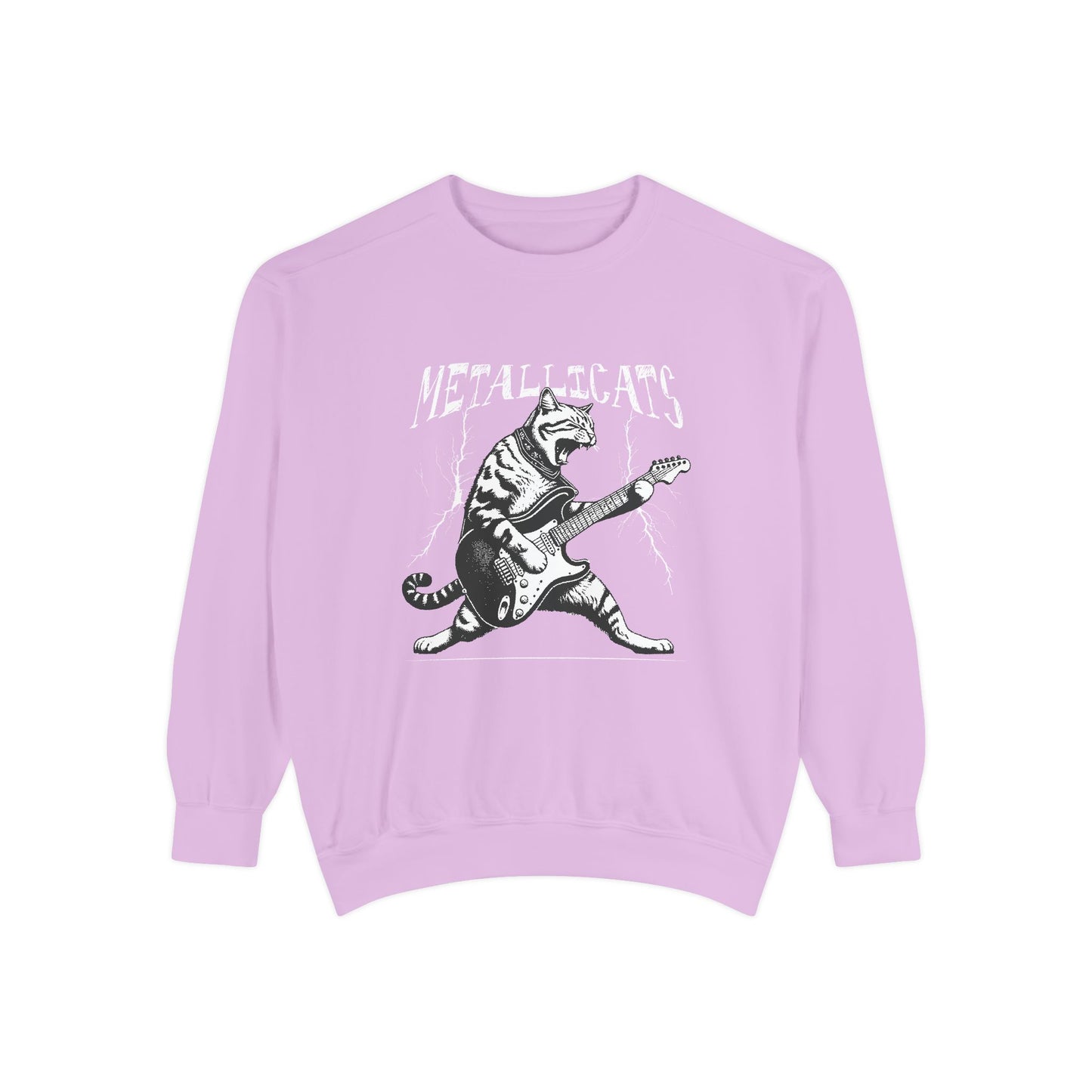 Cat Lover Metallicat Sweatshirt | Rock Cat Sweatshirt |  Music Lover Gift | Unisex Sweater