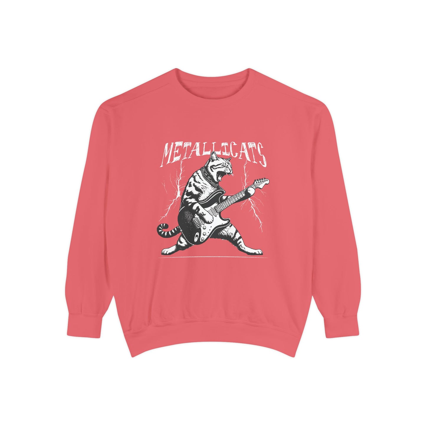 Cat Lover Metallicat Sweatshirt | Rock Cat Sweatshirt |  Music Lover Gift | Unisex Sweater